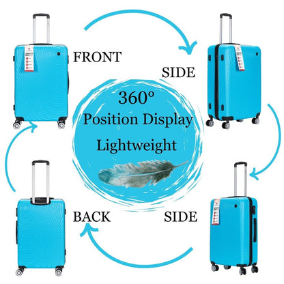 Eagle Air Spritz Lightweight ABS Hard Shell 4 Wheels Teal - Easy Luggage