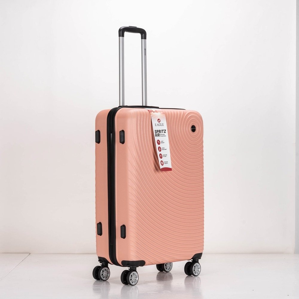 Eagle Air Spritz Lightweight ABS Hard Shell 4 Wheels Rose Gold - Easy Luggage