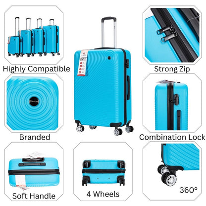 Eagle Air Spritz Lightweight ABS Hard Shell 4 Wheels Teal - Easy Luggage