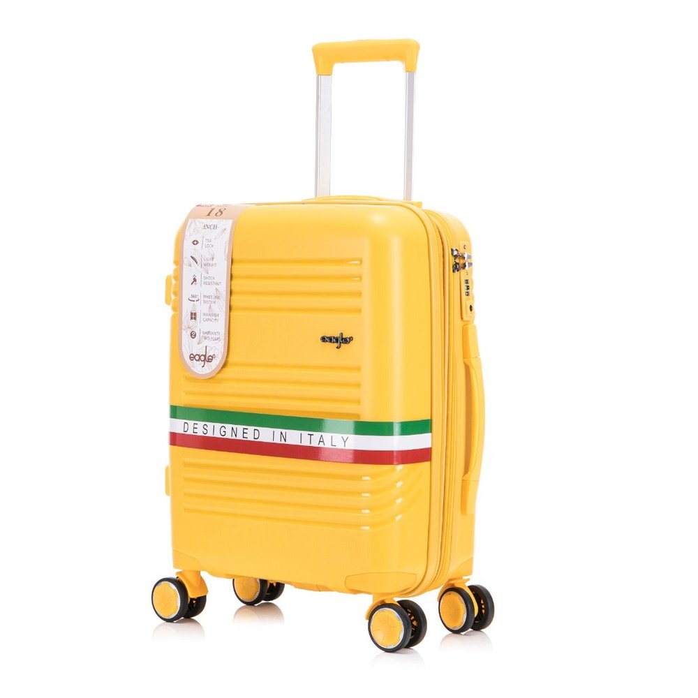 Eagle Trolley Case 20-inch yellow suitcase – lock detail