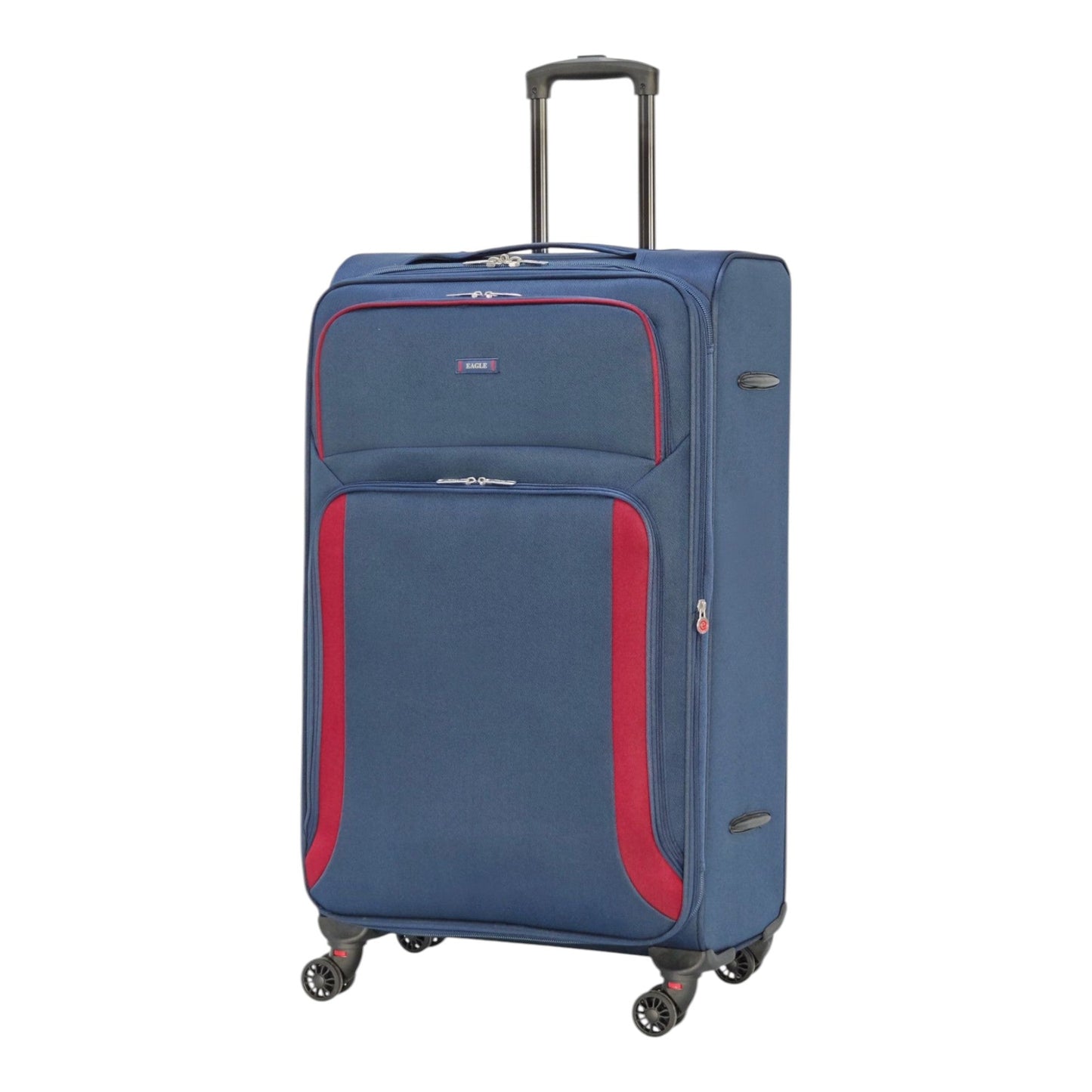 EAGLE - Premium Soft Suitcase with 4 Silent 360° Spinner Wheels, Combination Lock, and Elegant Design - Extra Large