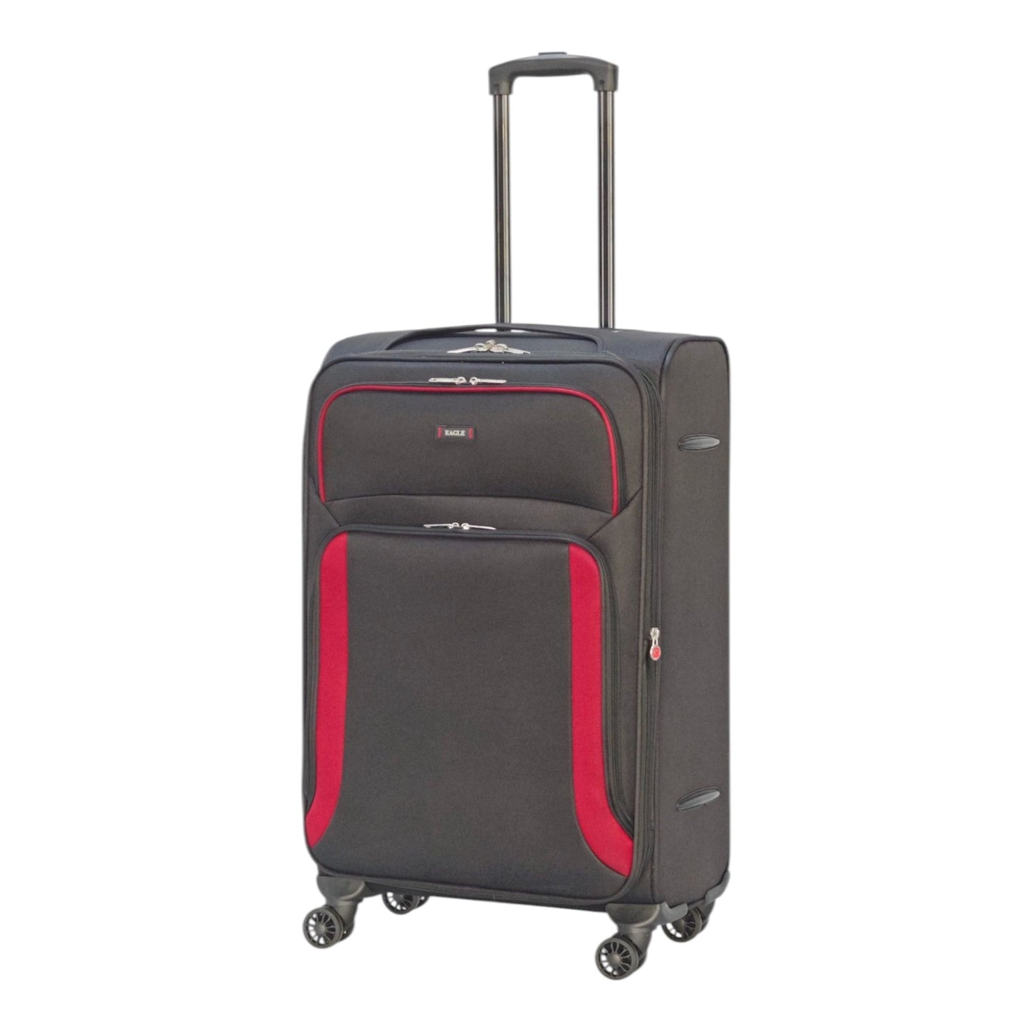EAGLE - Premium Soft Suitcase with 4 Silent 360° Spinner Wheels, Combination Lock, and Elegant Design - Extra Large