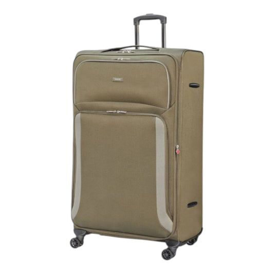 EAGLE - Premium Soft Suitcase with 4 Silent 360° Spinner Wheels, Combination Lock, and Elegant Design - Extra Large