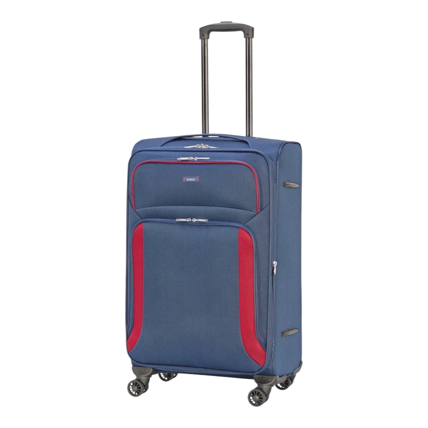EAGLE - Premium Soft Suitcase with 4 Silent 360° Spinner Wheels, Combination Lock, and Elegant Design - Extra Large