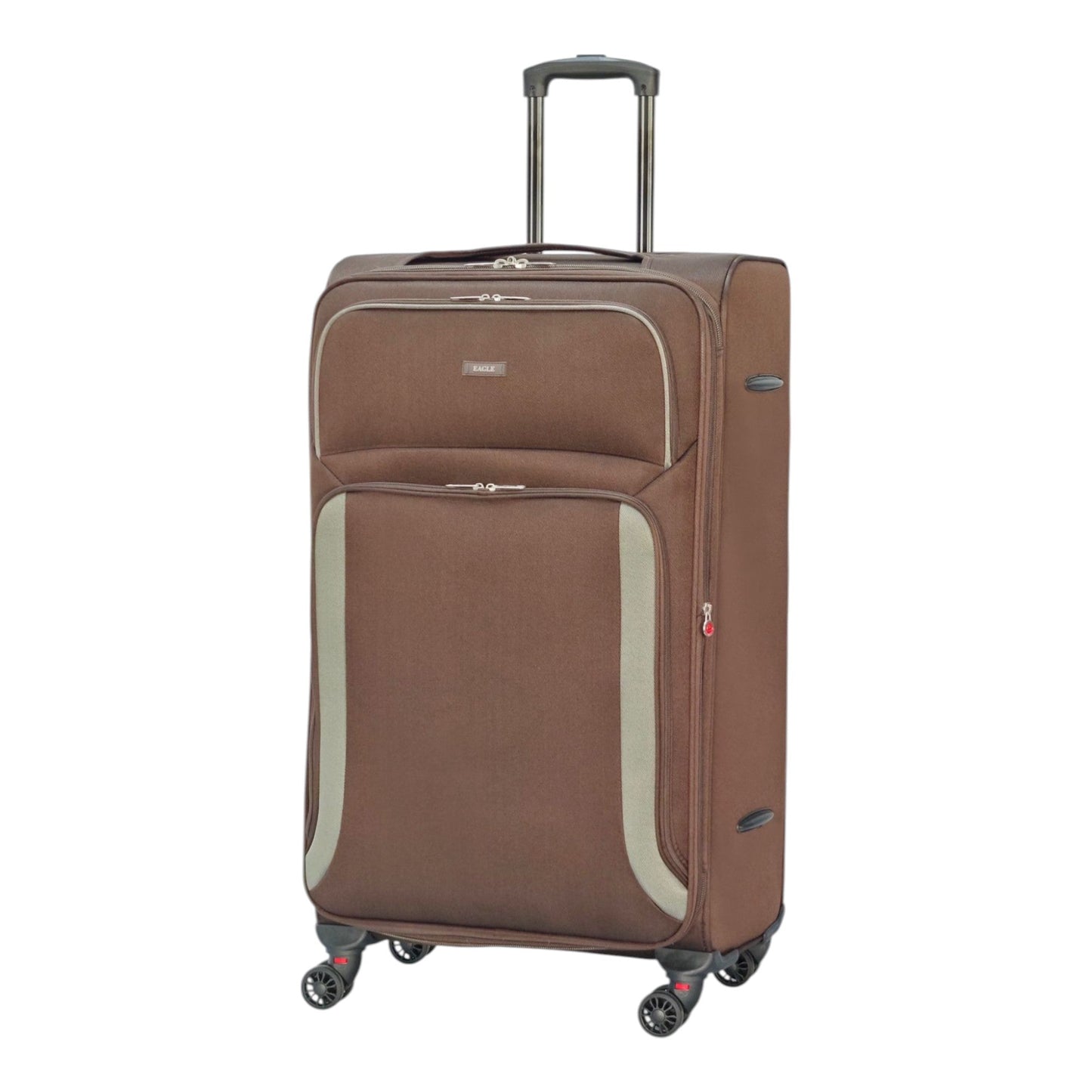 EAGLE - Premium Soft Suitcase with 4 Silent 360° Spinner Wheels, Combination Lock, and Elegant Design - Extra Large