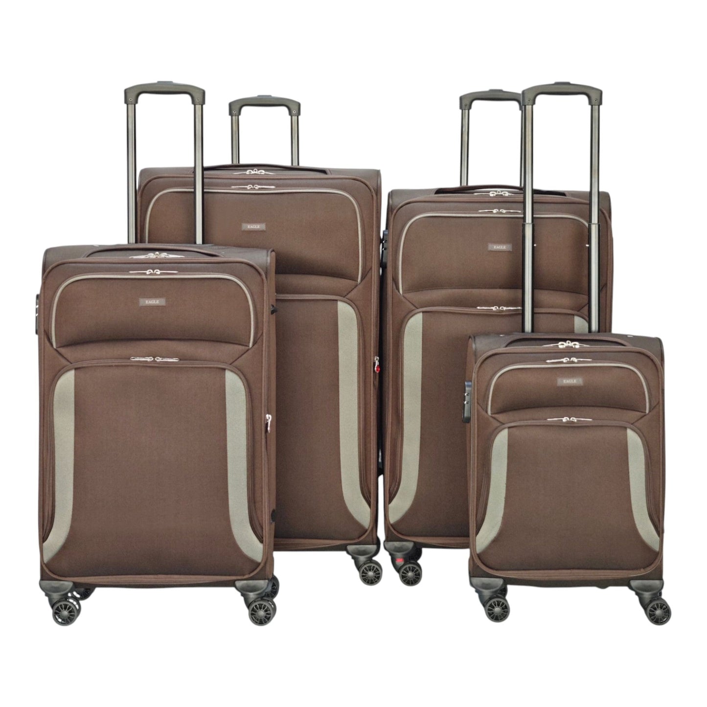 EAGLE - Premium Soft Suitcase with 4 Silent 360° Spinner Wheels, Combination Lock, and Elegant Design - Extra Large