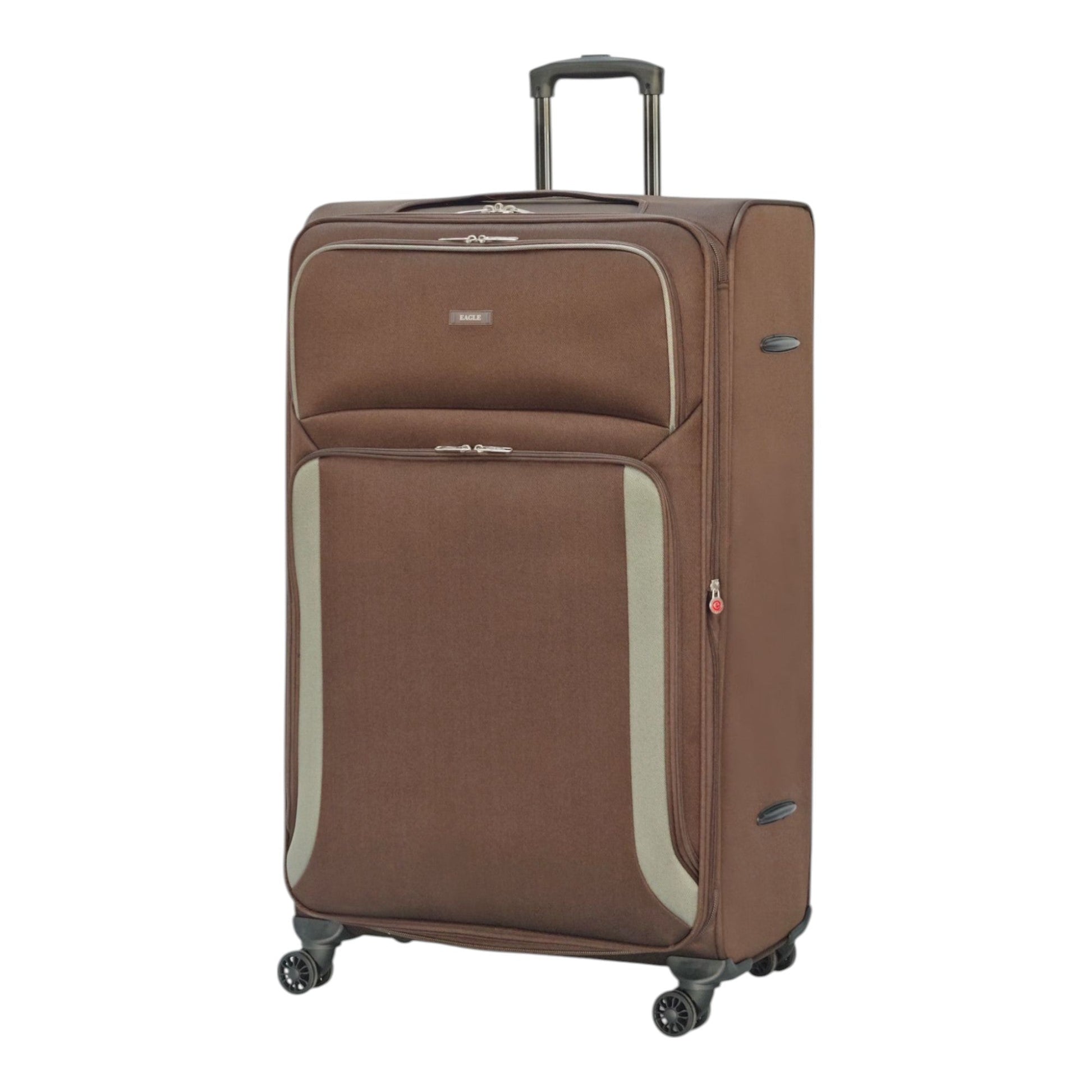 EAGLE - Premium Soft Suitcase with 4 Silent 360° Spinner Wheels, Combination Lock, and Elegant Design - Extra Large