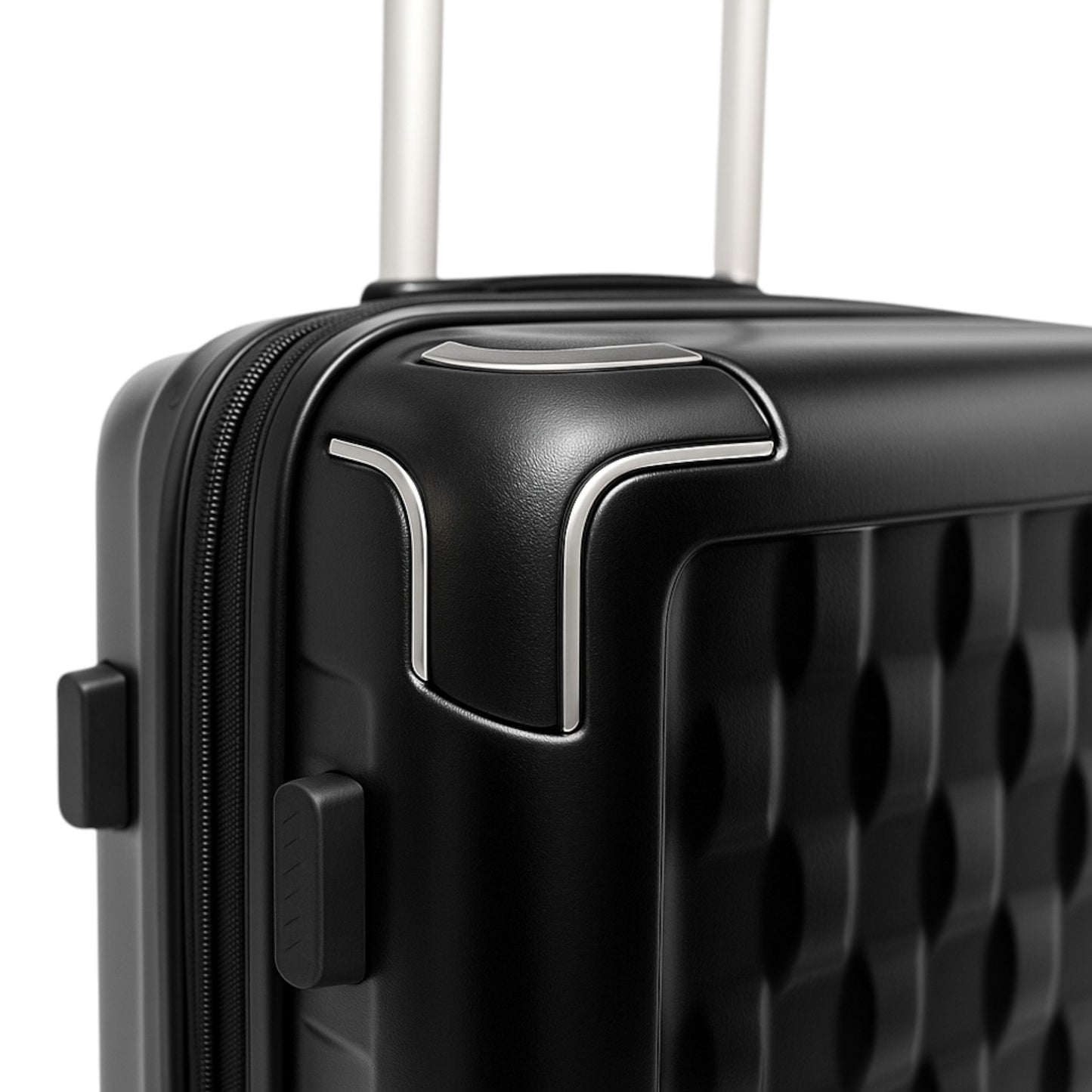 Fantana Premium Expandable Luggage - Hard Shell Polycarbonate, 360° Spinners, TSA Lock - Black