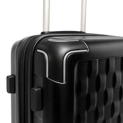 Fantana Premium Expandable Luggage - Hard Shell Polycarbonate, 360° Spinners, TSA Lock - Black