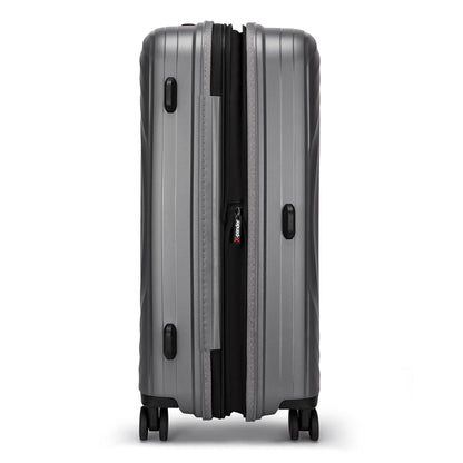 Fantana Hard Shell Polypropylene Suitcase 4 Wheels Travel Luggage Trolley Ultra Light Case - Large