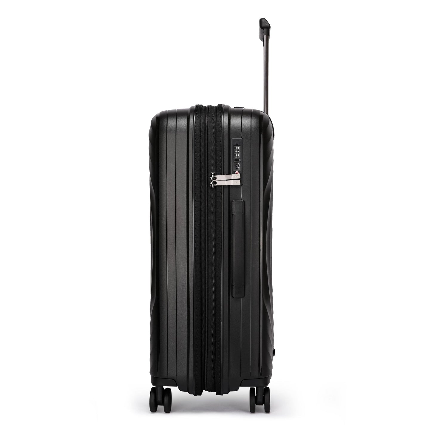 Fantana Hard Shell Polypropylene Suitcase 4 Wheels Travel Luggage Trolley Ultra Light Case - Large