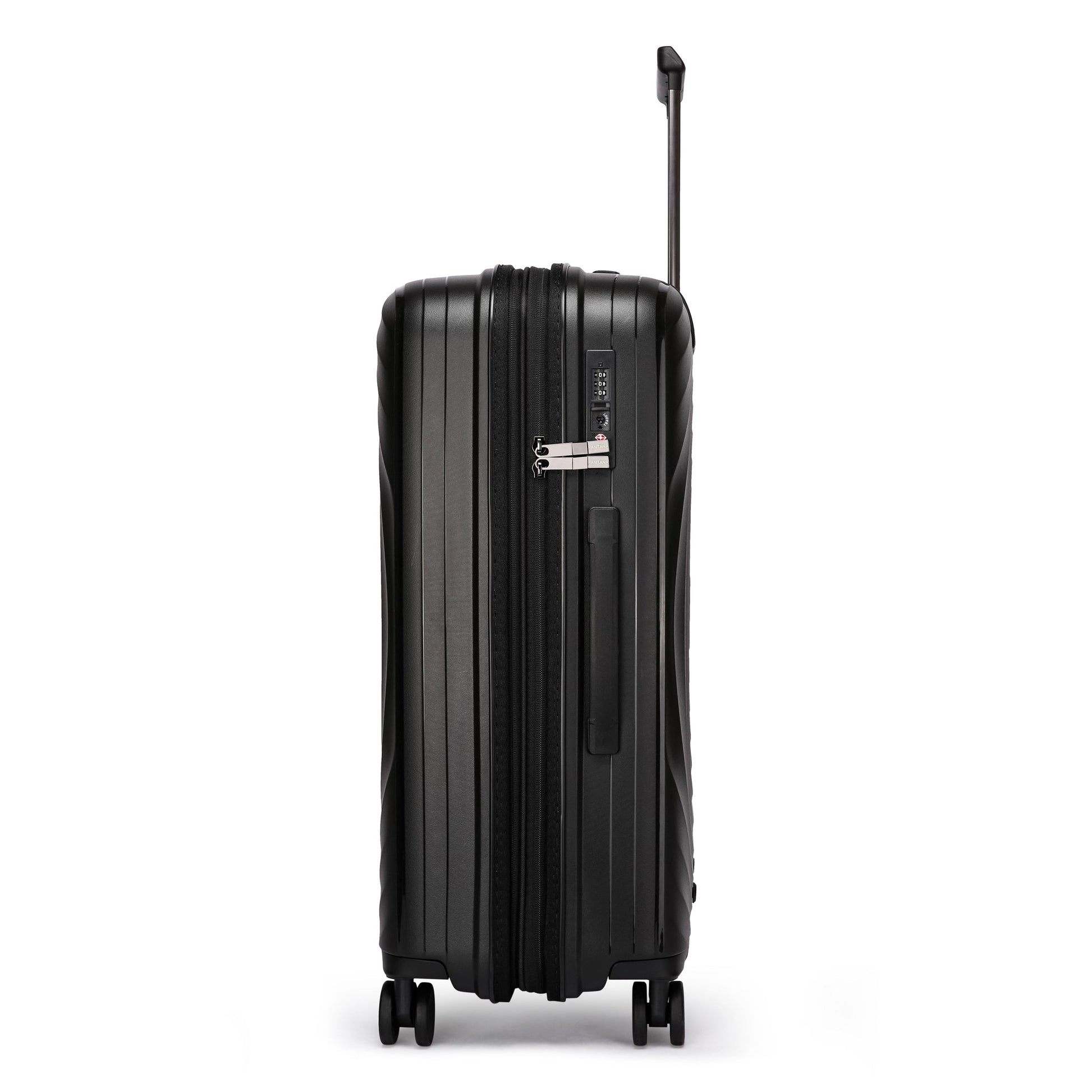 Fantana Hard Shell Polypropylene Suitcase 4 Wheels Travel Luggage Trolley Ultra Light Case - Large