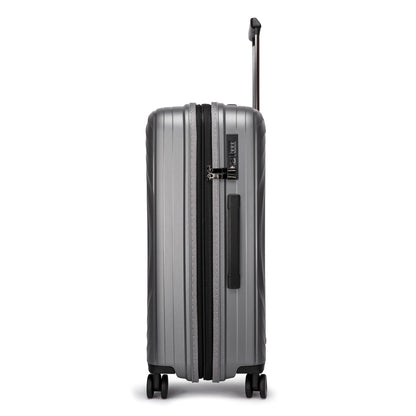 Fantana Hard Shell Polypropylene Suitcase 4 Wheels Travel Luggage Trolley Ultra Light Case - Large