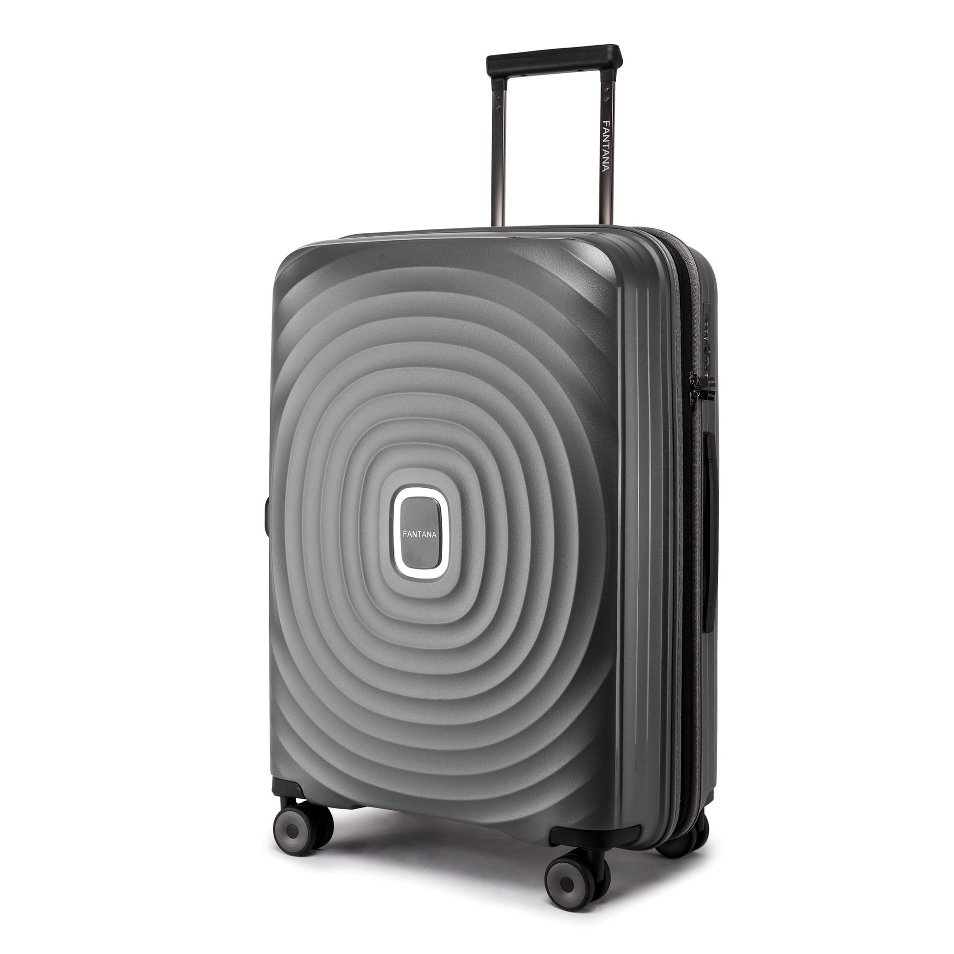 Fantana Hard Shell Polypropylene Suitcase 4 Wheels Travel Luggage Trolley Ultra Light Case - Large