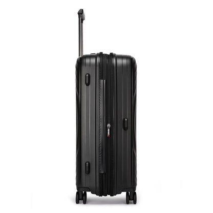 Fantana Hard Shell Polypropylene Suitcase 4 Wheels Travel Luggage Trolley Ultra Light Case - Large