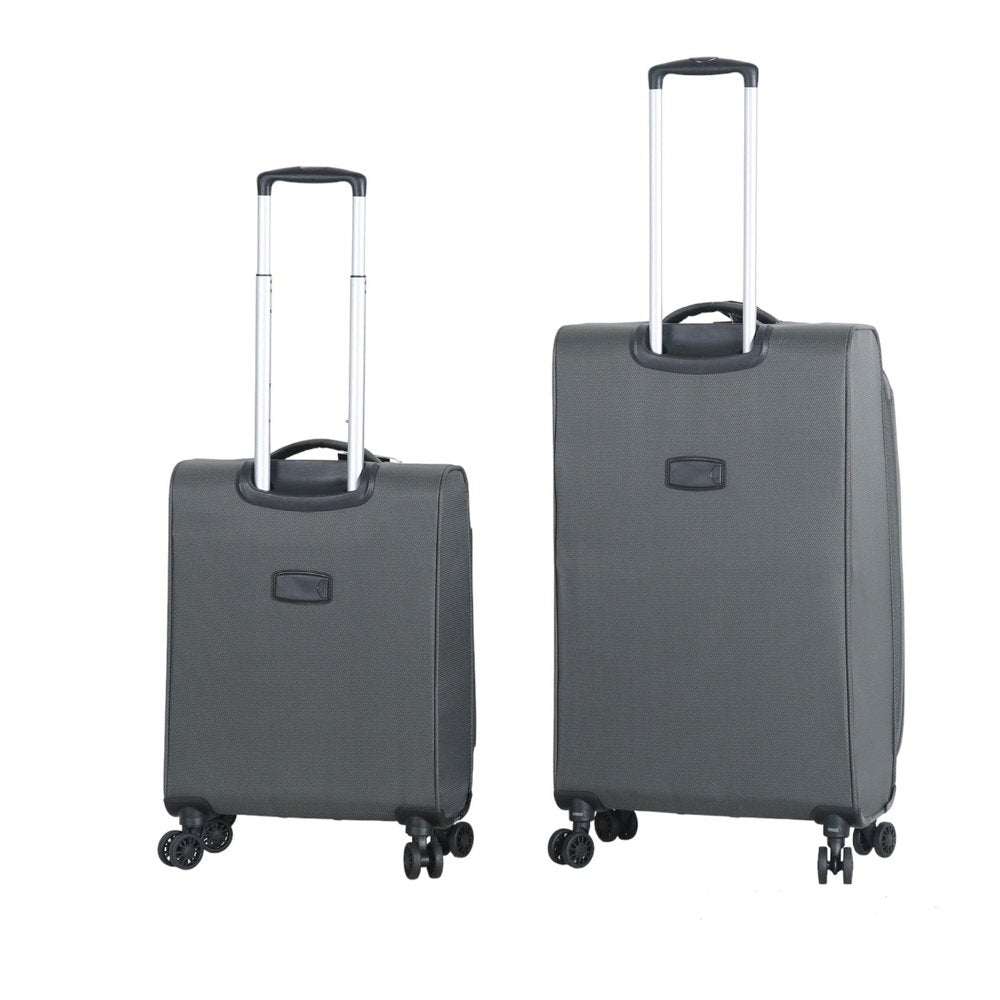 Fantana Super Light Soft Shell 4 - Wheels Expandable Luggage with Multiple Pockets Grey - Easy Luggage