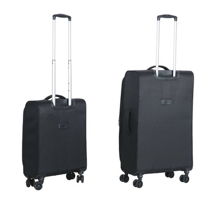 Fantana Super Light Soft Shell 4 - Wheels Expandable Luggage with Multiple Pockets Black - Easy Luggage