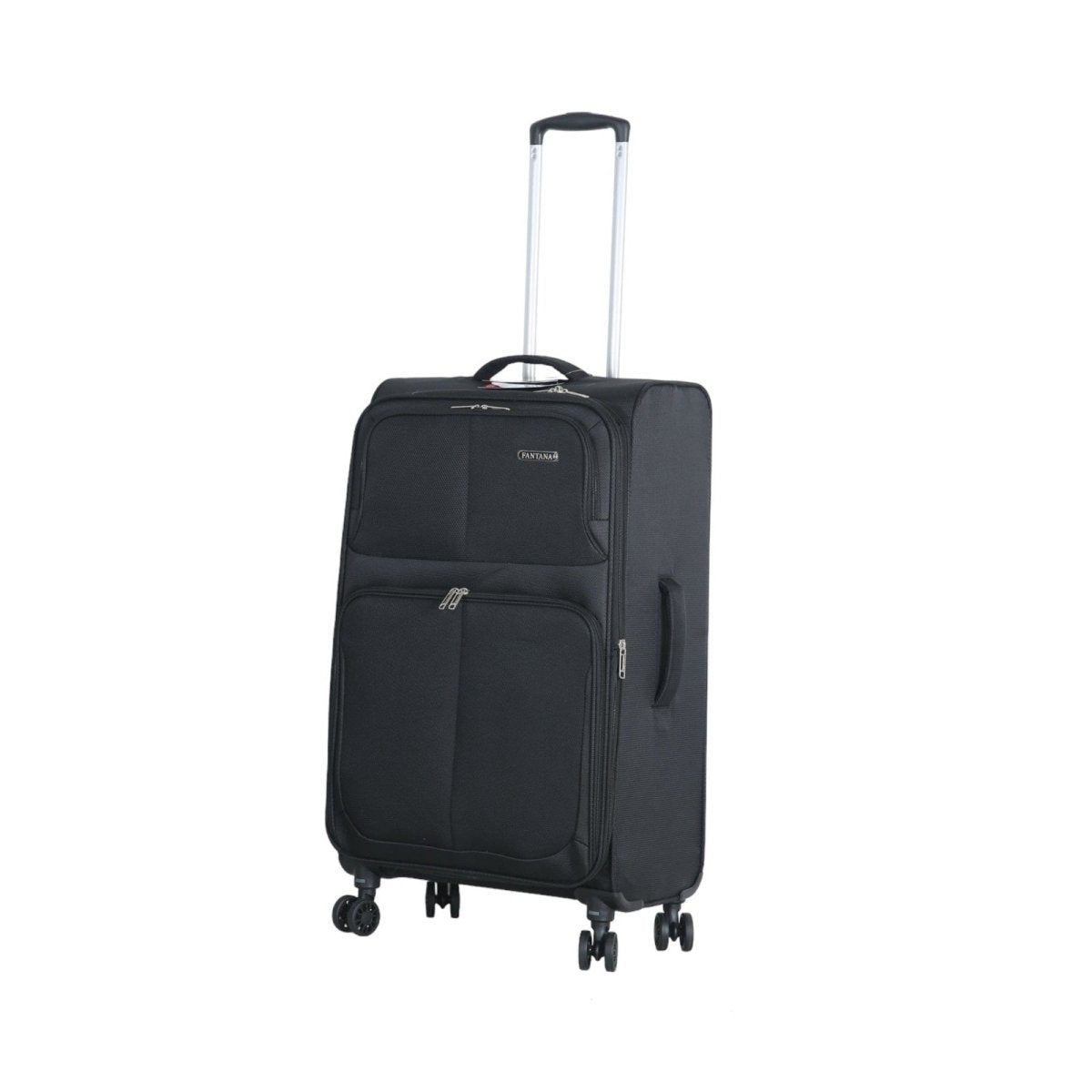 Fantana Super Light Soft Shell 4 - Wheels Expandable Luggage with Multiple Pockets Black - Easy Luggage