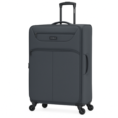 Eagle Super Lightweight 4 Wheels Spinner Soft Shell Expandable Luggage Grey