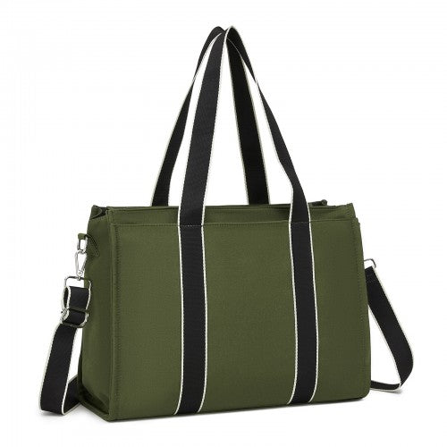 Miss Lulu HBM2604 green tote bag – detail view 4