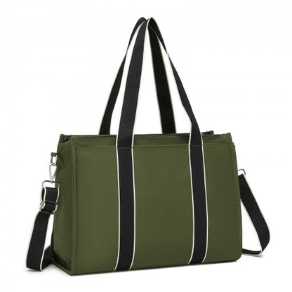 Miss Lulu HBM2604 green tote bag – detail view 4