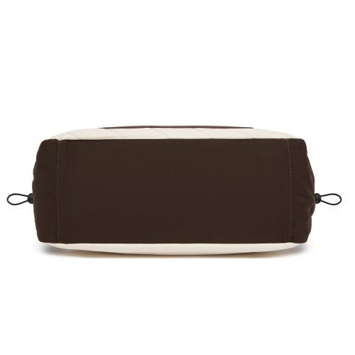 Miss Lulu HBM2612 beige and brown shoulder bag – detail view 5