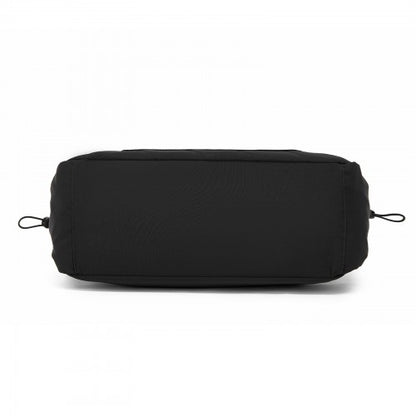 HBM2612 - Miss Lulu Minimalist Durable Shoulder Bag for Work, School & Travel with Laptop Sleeve and Multiple Pockets - Black