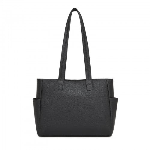 HBM2618 - Miss Lulu Women’s Large Capacity PVC Tote Bag, 13‑inch Tablet Compartment, Commute & Shopping Handbag