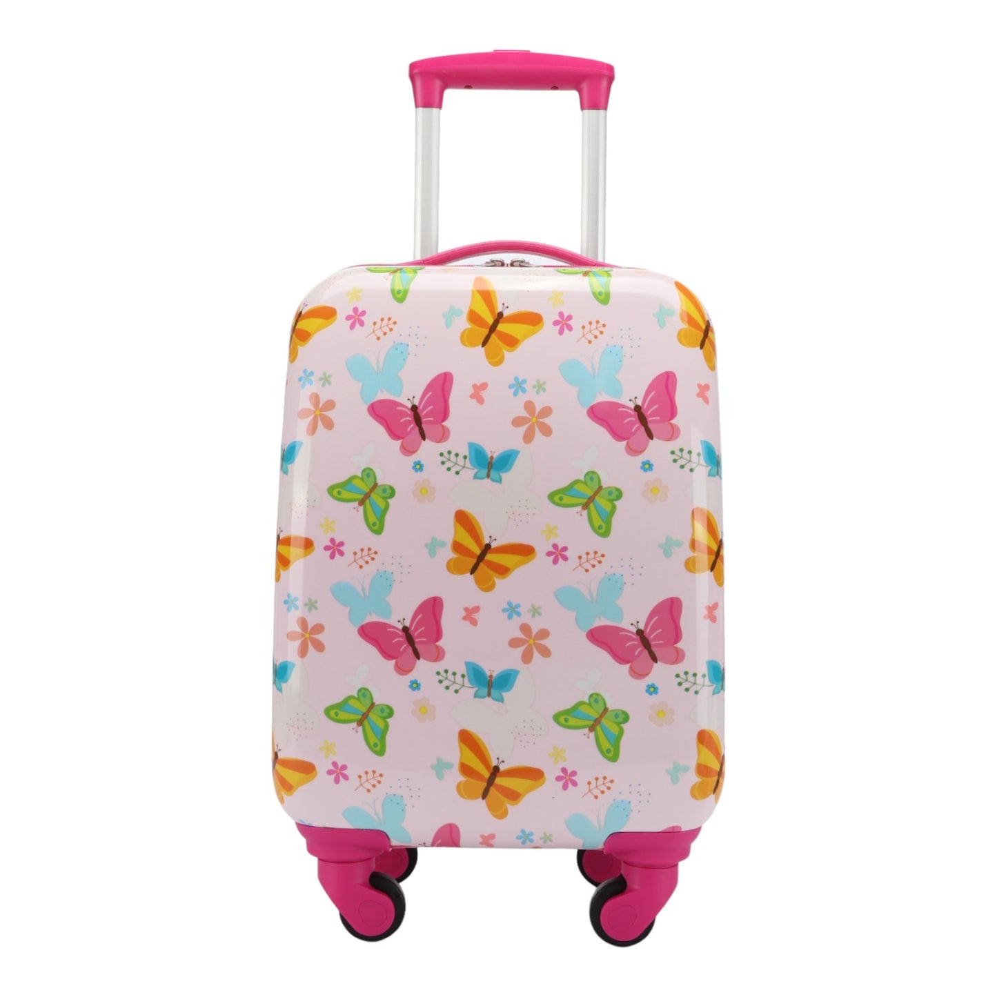 Easy Luggage Kidzpac Adventure Set: 5-Piece Luggage Set with Carry-On, Backpack, Lunch Bag, Pillow, and Luggage Tag- Butterfly Pink