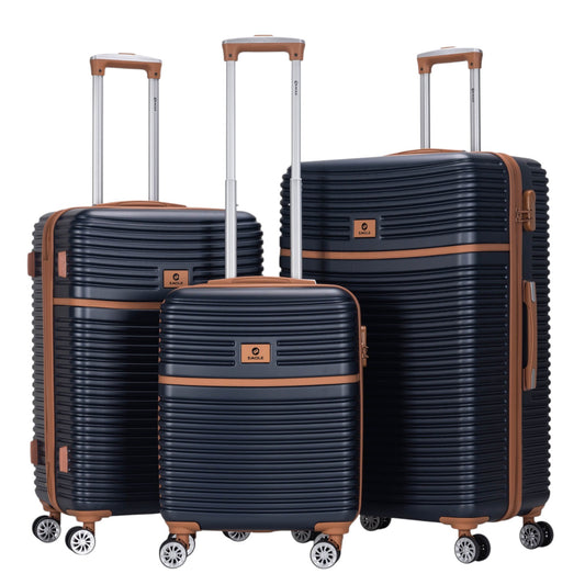 Eagle Lightweight Wheeled Luggage – Durable ABS Carry-On for Seamless Check-In and On-the-Go Adventures Navy