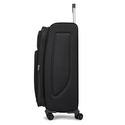 Eagle Voyager – Softside Luggage, 360° Wheels, Expandable +4 cm, Black