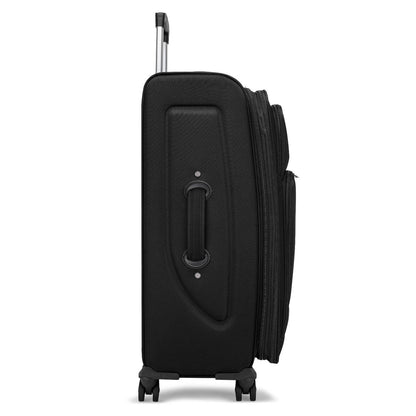 Eagle Voyager – Softside Luggage, 360° Wheels, Expandable +4 cm, Black