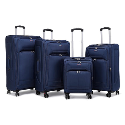 Eagle Voyager – Softside Luggage, 360° Wheels, Expandable +4 cm, Navy
