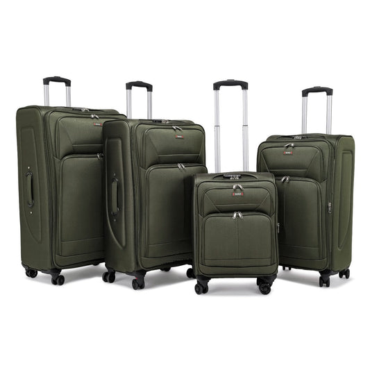 Eagle Voyager – Softside Luggage, 360° Wheels, Expandable +4 cm, Army Green