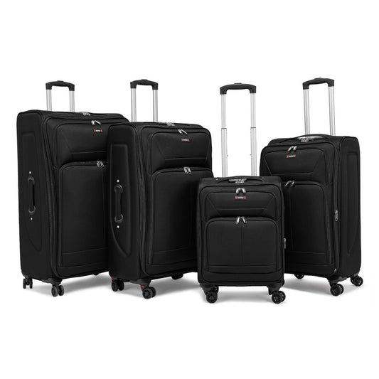 Eagle Voyager – Softside Luggage, 360° Wheels, Expandable +4 cm, Black