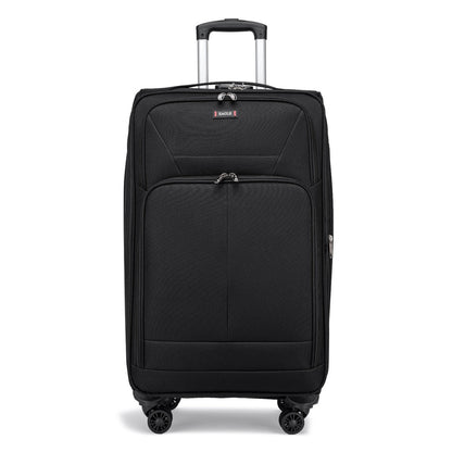 Eagle Voyager – Softside Luggage, 360° Wheels, Expandable +4 cm, Black