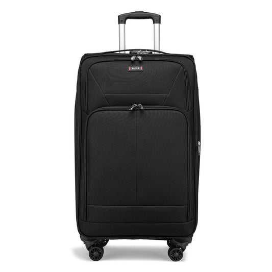 Eagle Voyager – Softside Luggage, 360° Wheels, Expandable +4 cm, Black