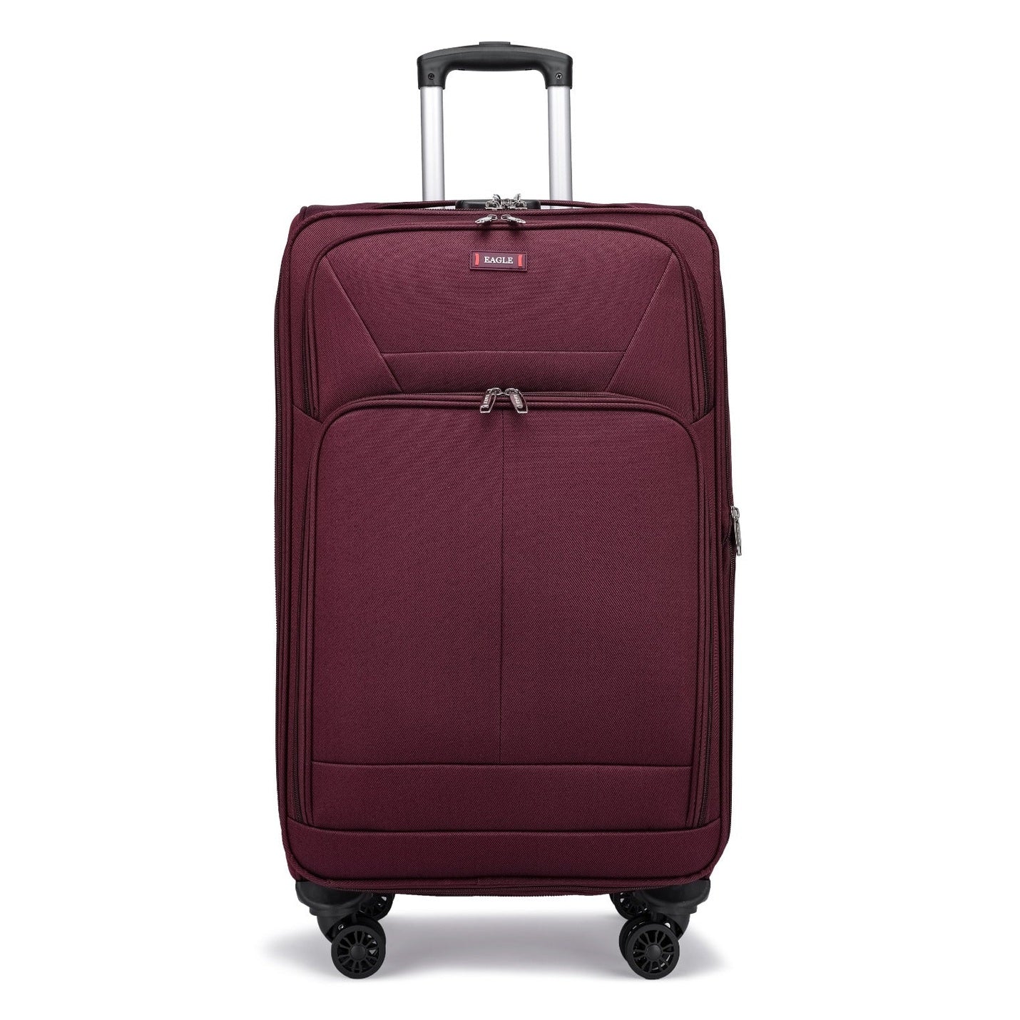 Eagle Voyager – Softside Luggage, 360° Wheels, Expandable +4 cm, Burgundy