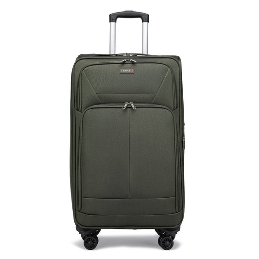 Eagle Voyager – Softside Luggage, 360° Wheels, Expandable +4 cm, Army Green