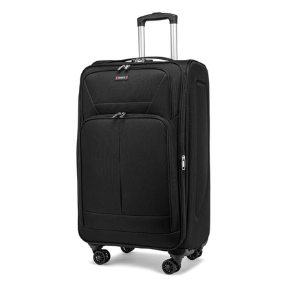 Eagle Voyager – Softside Luggage, 360° Wheels, Expandable +4 cm, Black