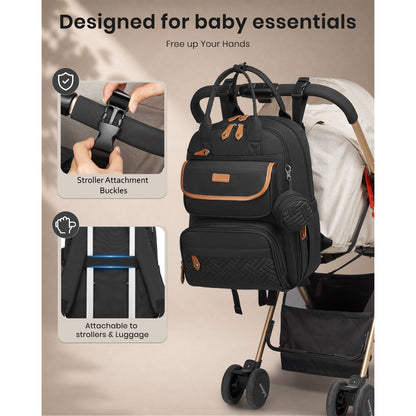 BCK2615 - Kono 3-in-1 Mummy Nappy Backpack Set with Changing Mat & Insulated Pacifier Pouch