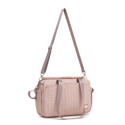 BCM2517 - Miss Lulu Stylish and Spacious Maternity Diaper Bag with Insulated Baby Bottle Pockets,Wet-Dry Separation,Stroller Strap