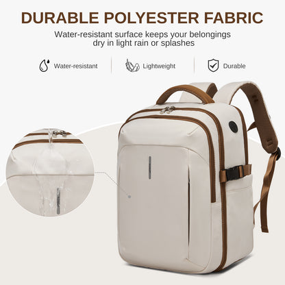 BPK2602- Kono Cabin Approved Carry On Backpack 40×30×20cm, Water Resistant 15.6 Inch Laptop Travel Rucksack with Dry-wet Separation Pouch