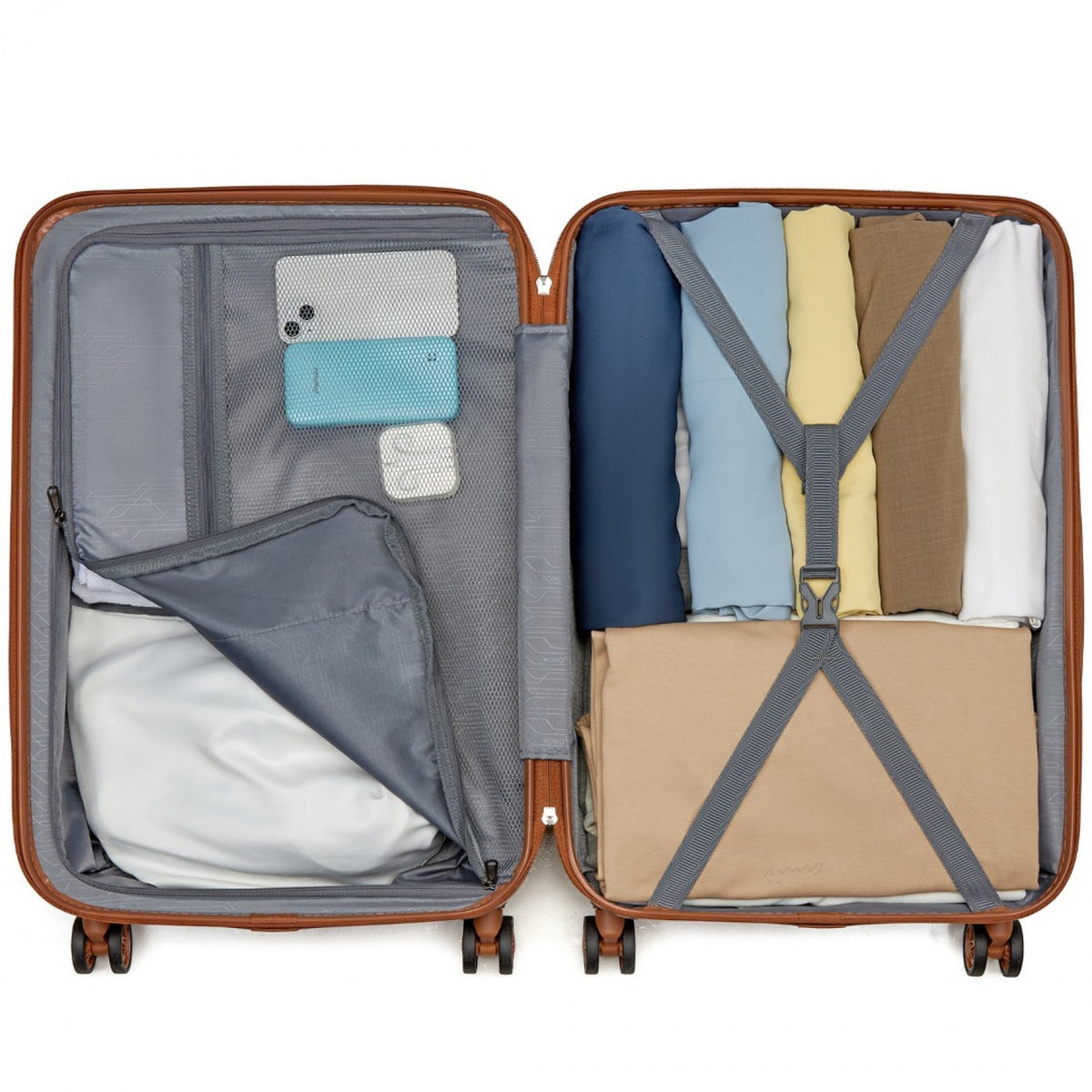 KSK2494 - Kono 24 Inch Minimalist Hard Shell ABS+PC Check-In Suitcase with TSA Lock 360° Spinner Wheels