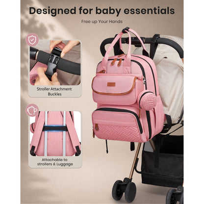 BCK2615 - Kono 3-in-1 Mummy Nappy Backpack Set with Changing Mat & Insulated Pacifier Pouch