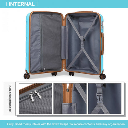 Kono 24" K2092L - Bright Hard Shell PP Suitcase - Classic Collection