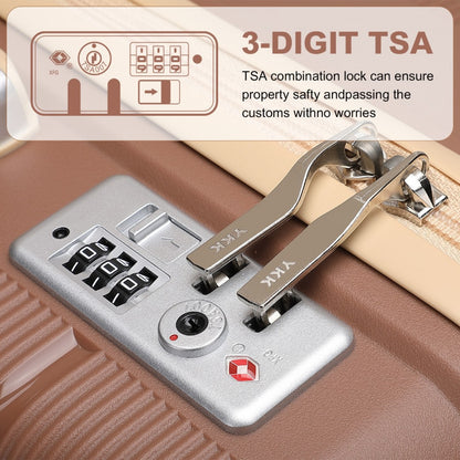 British Traveller K2392L - 3 Pcs Multi-Texture Polypropylene Hard Shell Suitcase With TSA Lock