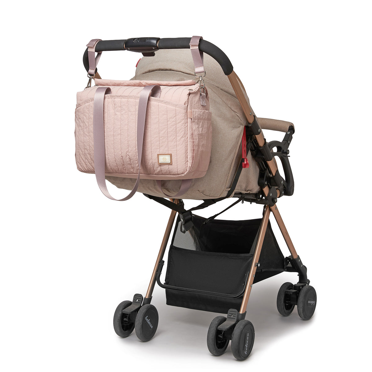 BCM2517 - Miss Lulu Stylish and Spacious Maternity Diaper Bag with Insulated Baby Bottle Pockets,Wet-Dry Separation,Stroller Strap