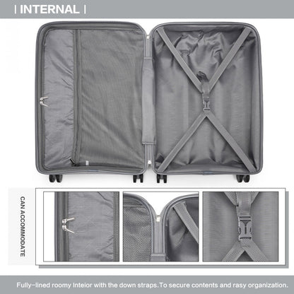 Kono 24" K2092L - Bright Hard Shell PP Suitcase - Classic Collection