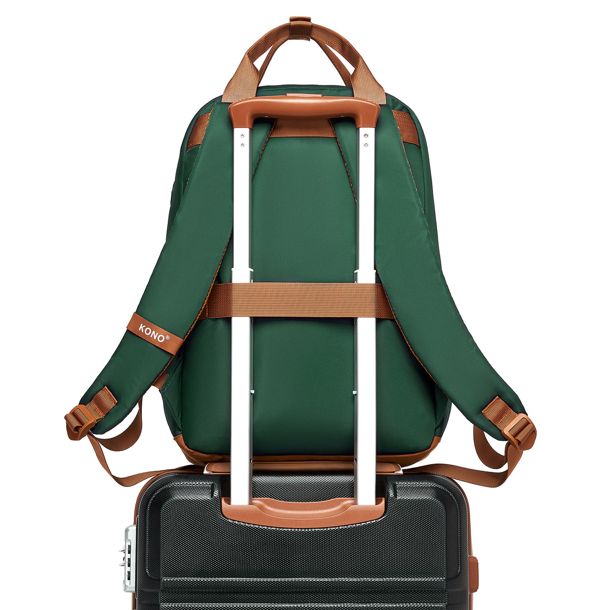 BPK2502 - Kono Casual Contemporary Backpack with Laptop Sleeve & Padded Straps for Daily Commute